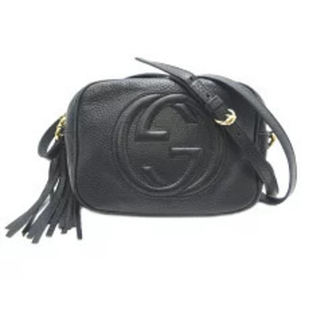 Gucci Disco Bag Shoulder Leather Black